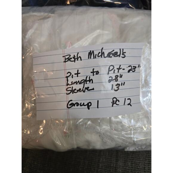 Beth Michael's 80's Vintage White Blouse pit to pit 23" Lenth‎ 28" Light Cotton - Picture 7 of 7